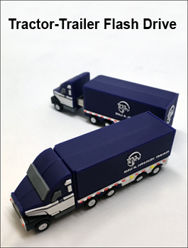 Tractor-Trailer Custom Flash Drive